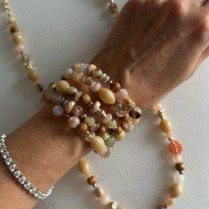 Jewelry set , necklace+bracelet , beautiful and stylish